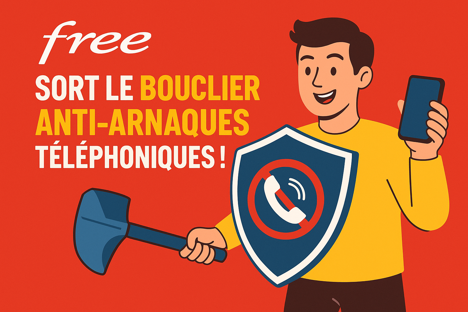 Free Mobile sort le bouclier anti-arnaques téléphoniques